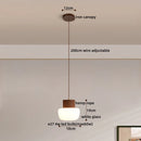GobekUsa Hemp Rope LED Pendant Light - Nordic Glass Hanging Lamp for Home Decor