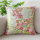 GobekUsa Jacquard Floral Pillow Cover 45x45cm Pink Green Blue Soft Smooth Touch