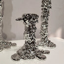 GobekUsa Golden Candlestick Holder Resin Plated Melt Shape for Wedding & Home Decor