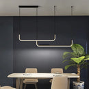 GobekUsa LED Chandelier: Modern Black Gold Dimmable Lighting for Dining Room, Kitchen Table