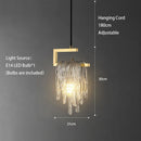 GobekUsa Crystal LED Ceiling Chandelier | Modern Bedroom Pendant Lamp