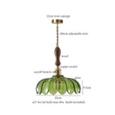 GobekUsa Green Glass LED Pendant Lights - Nordic Minimalist Style for Bedroom, Living Room