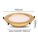GobekUsa 5W/7W Gold LED Ceiling Downlight: Ultra-thin Luxury Spot Lighting for Home, Bathroom, Bedroom