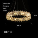 GobekUsa Crystal Dimmable Pendant Light Luminaire for Living Room Bedroom