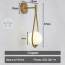 GobekUsa Frosted Glass Ball LED Wall Lamp for Corridor, Aisle, and Bedroom