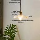 GobekUsa Cullet Glass LED Pendant Lamp with Walnut Copper Design for Living and Dining Room