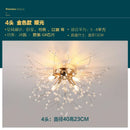 GobekUsa Golden Dandelion Crystal Chandelier: Warm Nordic LED Ceiling Lamp for Romantic Living Room.
