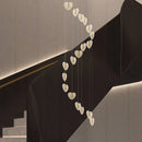 GobekUsa Love Chandelier: Luxury Crystal Gold Lighting for Staircase & Living Room