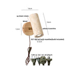GobekUsa LED Wall Sconce Yellow Travertine Stone Wood Nordic Modern Rotate Bedside Lamp
