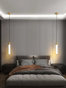 Minimalist White Linear Pendant Light In Aluminum