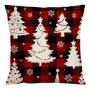 GobekUsa Christmas Linen Cushion Cover 45x45cm Sofa Home Party Decor