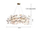 GobekUsa Gold Branches Chandelier Porcelain Leaves Pendant Lights