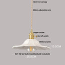 GobekUsa Ceramic LED Pendant Light Fixture Minimalist Wood Decor Hanging Lamp