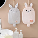 GobekUsa Cartoon Embroidery Hanging Hand Towel - Soft, Absorbent, Quick Dry Towel