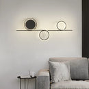 GobekUsa Circle Straight Bar Wall Lamp | Modern Nordic LED Bedroom Living Room Decor
