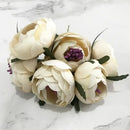 GobekUsa Ivory Flower Cherry Stamen Berries Bundle for DIY Christmas Wedding Decor