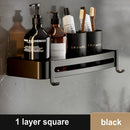GobekUsa Gold Bathroom Corner Shelf: Wall-Mounted Triangle Storage Rack for Toiletries