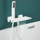 GobekUsa Gray Wall Mounted Waterfall Faucet Set for Bath and Shower