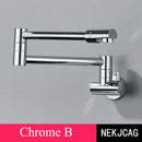 GobekUsa Double Joint Pot Filler Faucet Swing Arm Wall Mount Kitchen Tap