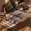 GobekUsa Linen Plaid Cotton Weave Carpet - Bohemian Style Rug for Living Room, Bedroom, and Home Decor