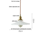 GobekUsa Copper Canopy LED Pendant Light Fixture Green Glass Hanging Lamp