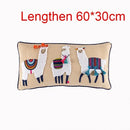 GobekUsa Embroidered Flower Boho Long Cushion Covers for Bedroom and Sofa