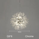 GobekUsa Dandelion Chandelier: Nordic Minimalist Wrought Iron LED Indoor Light for Living Room