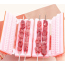 GobekUsa BBQ Meat Skewer Maker Double Row Multifunctional Reusable Kebab Tool Kitchen Camping