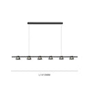 GobekUsa Black Strip Chandelier: Modern Nordic LED Lighting for Office, Restaurant, Living Room