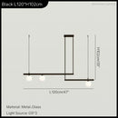 GobekUsa LED Linear Hanging Lamp for Home Modern Minimalist Living Room Chandelier