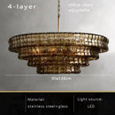GobekUsa Brown Glass Pendant Lights for Dining Table Chandelier, Oval Clear Round Suspension Lamp