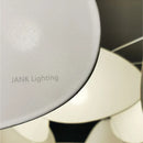 GobekUsa Leaf Grid Chandelier: Designer White Fabric Screen Suspension Lighting for Kitchen Island, Living Room, Bedroom