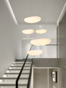 GobekUsa LED Pebble Pendant Light: Stylish White Chandelier for Living Room, Bedroom, and Restaurant Décor.