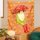 GobekUsa Cute Frog Cartoon Tapestry Wall Hanging - Forest Animals Hippie Boho Decor
