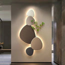 GobekUsa Green Plant Mural Wall Lamp for Modern Living Room Decor