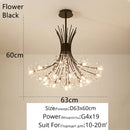 GobekUsa Crystal Bionic Petals Chandelier for Living Dining Bedroom Hall Hotel Decor