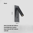 GobekUsa LED Wall Lamp with Switch, USB Port, Rotatable - Bedroom Reading Light