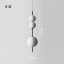 GobekUsa LED Glass Beads Pendant Chandelier, Round Ball Hanging Light Fixture