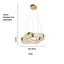 GobekUsa Golden LED Ring Chandelier for Modern Luxury Living and Dining Spaces