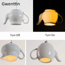 GobekUsa Ceramic LED Pendant Lights: Nordic Teapot Design for Modern Living and Kitchen.