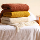 GobekUsa Knitted Pineapple Grid Throw Blanket - Nordic Sofa Blanket for Home Decor