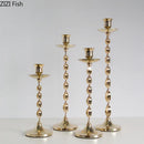 GobekUsa Golden Candlestick Holder Desk Ornament Home Aroma Container