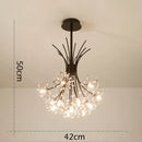 GobekUsa Crystal Bouquet Pendant Light Chandelier in Black and Gold