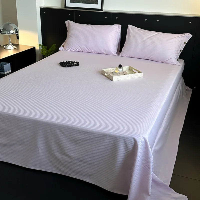GobekUsa Luxe Cotton Satin Stripe Bed Sheet Set with 2 Pillowcase, photo 24 of 30