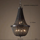 GobekUsa Black Tassel Ceiling Chandelier: Designer Dimmable Home Decor for Living Room