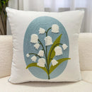 GobekUsa Blue Hyacinth Square Pillowcase, Non-Scripta Design, Modern Home Decoration