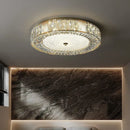GobekUsa Golden Crystal Ceiling Chandelier: Modern Luxury LED Light Fixture for Living Room
