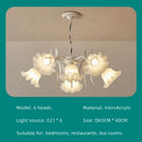 GobekUsa French Retro LED Flower Chandelier for Bedroom, Restaurant, Living Room