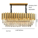 GobekUsa Gold Crystal LED Chandelier: Modern Luxe Lighting Fixture for Home Decor