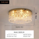 GobekUsa Gold Crystal Ceiling Chandelier - Modern LED Pendant Lighting for Living & Dining Room